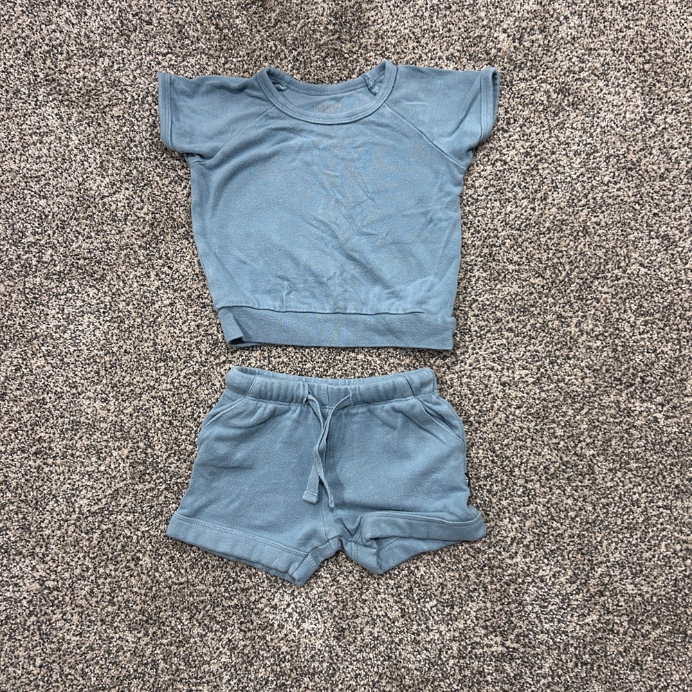 Kyte BABY Blue Short Sleeve Jogger Set